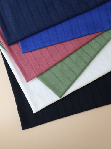 Preview: RESTSTÜCK 0,90m !!! - Bio Strickjersey - Stripe Pointelle - black - Mind the Maker