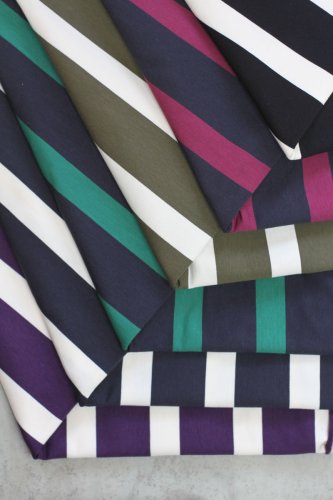 Preview: RESTSTÜCK 0,80m !!! - Bio Sweat - Stripe Sava mit TENCEL™ Modal - dark navy/cherry - meetMilk