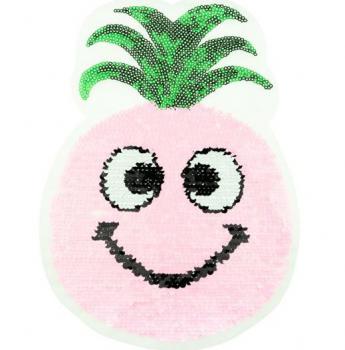 Applikation - Wendepailletten - Ananas - Rosa - Aufnäher