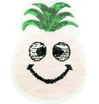 Applikation - Wendepailletten - Ananas - Rosa - Aufnäher