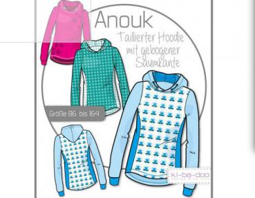Papierschnittmuster - Anouk schmaler Hoodie - Kinder- Kibadoo
