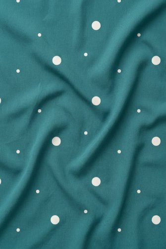 Viskose Twill mit LENZING™ ECOVERO™ Fasern - Dainty Dot - teal - Mind the Maker