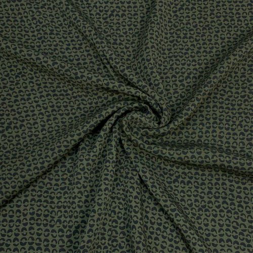 Viskose - Broken Dots - khaki