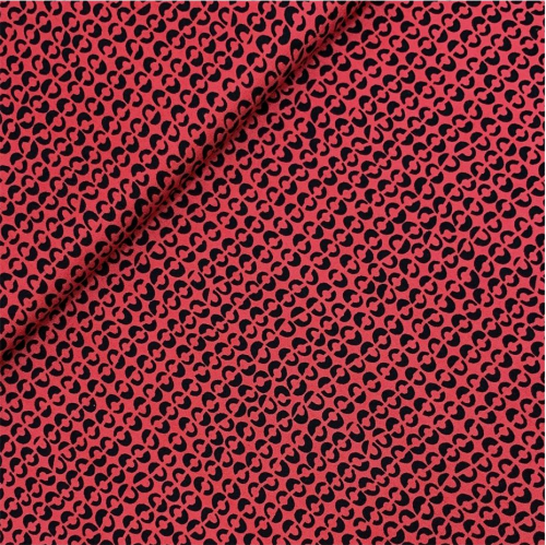 Preview: RESTSTÜCK 0,70m !!! - Viskose - Broken Dots - marsala