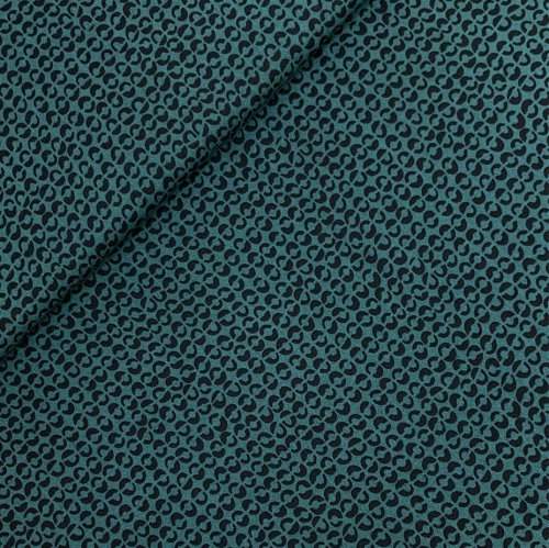 Preview: RESTSTÜCK 1,20m !!! - Viskose - Broken Dots - petrol