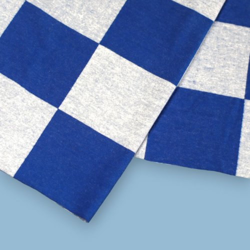 Bio Jacquard - Square Knit - cobalt blue/creamy white - Mind the Maker
