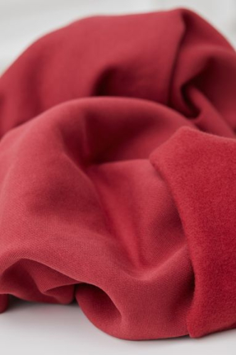 Preview: RESTSTÜCK 1,50m !!! - Organic Sweat - basic brushed - red - Mind the Maker