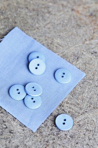 Knopf Cotton - Curb - 18mm - faded blue - Mind the Maker