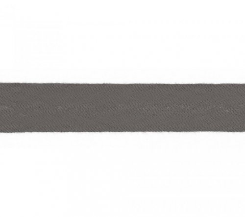 Schrägband - Musselin - 20mm - dark grey