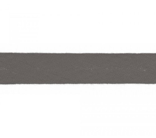 Schrägband - Musselin - 20mm - dark grey
