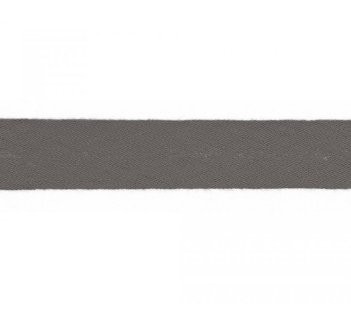 Schrägband - Musselin - 20mm - dark grey