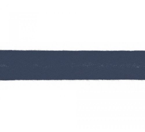 Schrägband - Musselin - 20mm - dark jeans