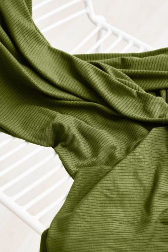 Preview: RESTSTÜCK 1,10m !!! - Derby Ribbed Jersey mit TENCEL™ - tea green - MeetMilk