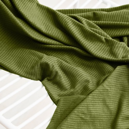 RESTSTÜCK 1,10m !!! - Derby Ribbed Jersey mit TENCEL™ - tea green - MeetMilk