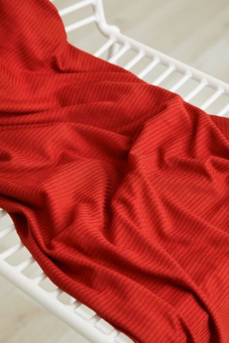 Derby Ribbed Jersey mit TENCEL™ - scarlet - MeetMilk