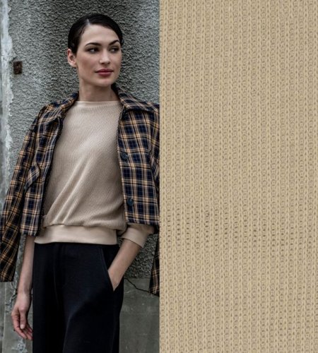 Strick - Jo - heavy rib - light camel - Fibremood