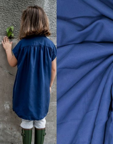Lyocell - Odille - sandwash plain - estate blue - Fibremood