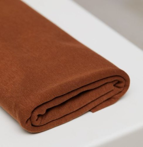 RESTSTÜCK 0,40m !!! - Fine Rib Jersey mit TENCEL™ - pecan - meetMilk