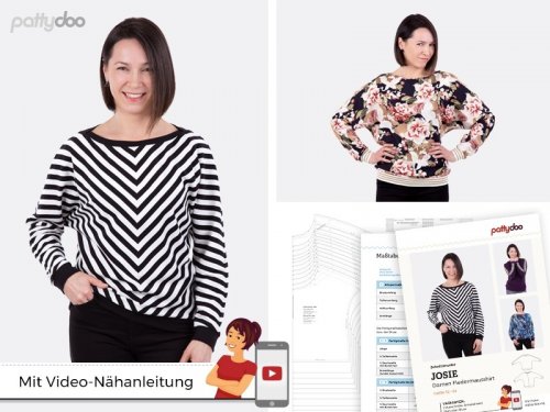 Papierschnittmuster - Josie - Fledermausshirt - Damen - Pattydoo