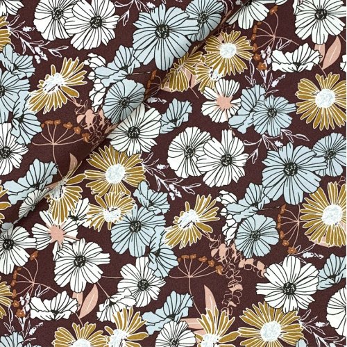 Baumwolle - Flower Child - mullberry - Wallflower - Cotton and Steel