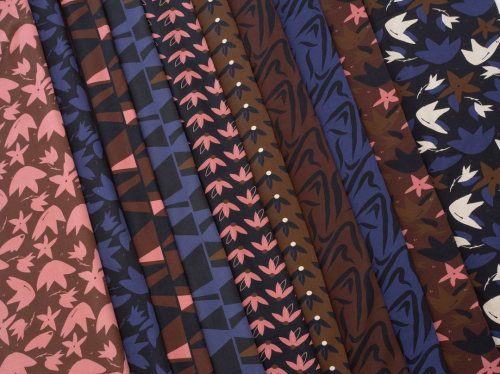 Preview: RESTSTÜCK 1,30m !!! - Jersey - free fallin´ Blumen & Blätter - braun - free fallin` by brinarina - Swafing