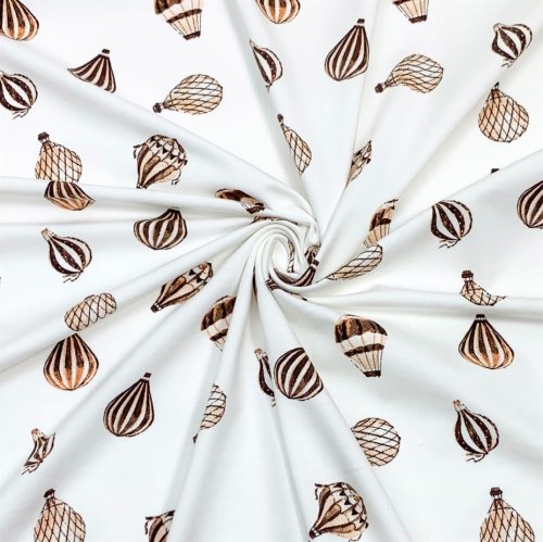 Bio Baumwolljersey - Balloons - camel brown