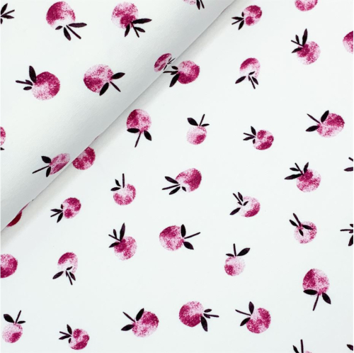 Preview: RESTSTÜCK 0,50m !!! - Bio Baumwolljersey - Peach - fuchsia