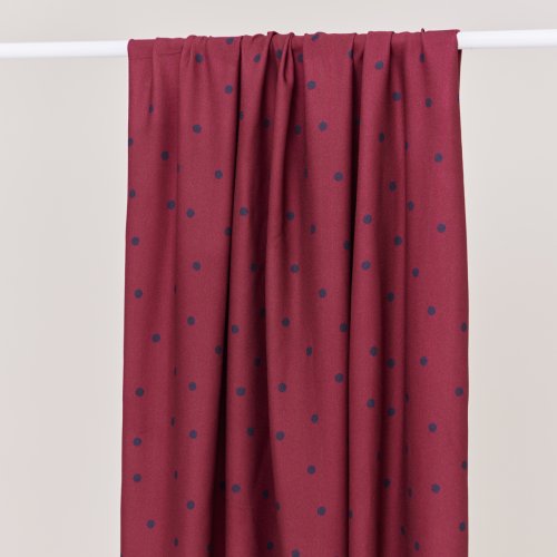 Viskose Crepe mit LENZING™ ECOVERO™ Fasern - Jolly Dots - fuchsia - Mind the Maker