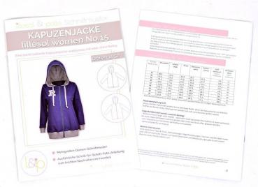 Papierschnittmuster - Kapuzenjacke No. 15 - Damen- Lillesol & Pelle