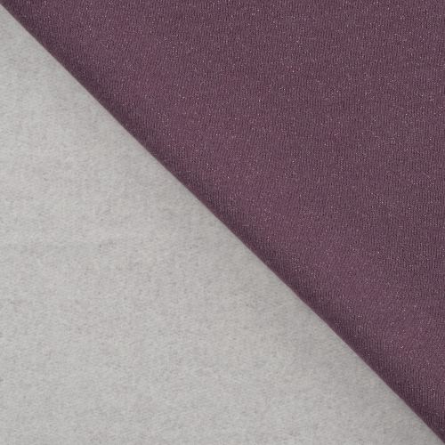 Preview: French Terry - brushed - mauve - Glitzer silber
