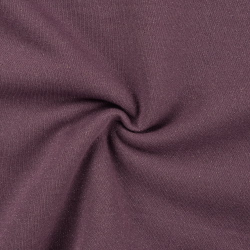 French Terry - brushed - mauve - Glitzer silber