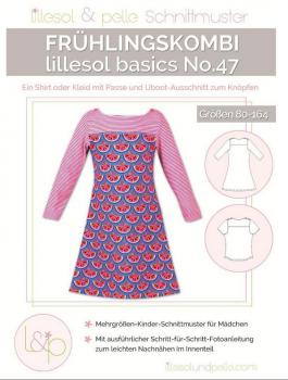 Papierschnittmuster - Frühlingskombi Kleid & Shirt No. 47 - Kinder- Lillesol & Pelle