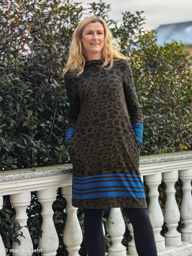 Preview: Modal French Terry - Leo Streifen - blau/anthrazit - Swafing by Kibadoo