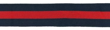 Ripsband - unelastisch 3 cm - marine/rot
