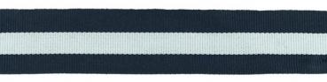 Ripsband - unelastisch 3 cm - marine/weiß