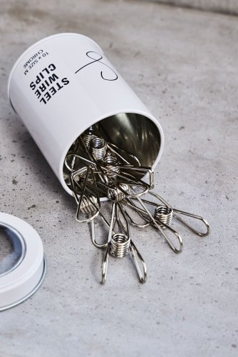 Stahldrahtklammern - 10er Set - Größe M - silber - Sewply