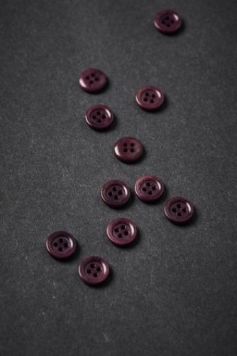 Knopf Corozo - Frame - 11 mm - maroon - meetMilk