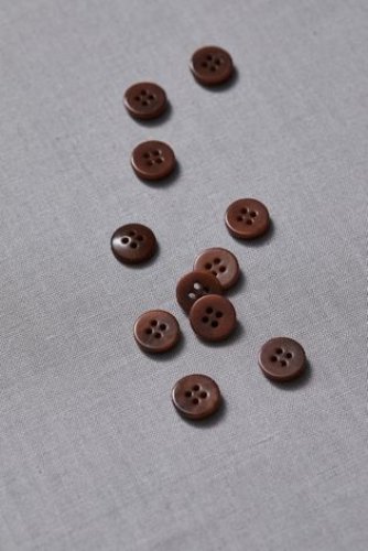 Knopf Corozo - Plain - 11 mm - pecan - meetMilk