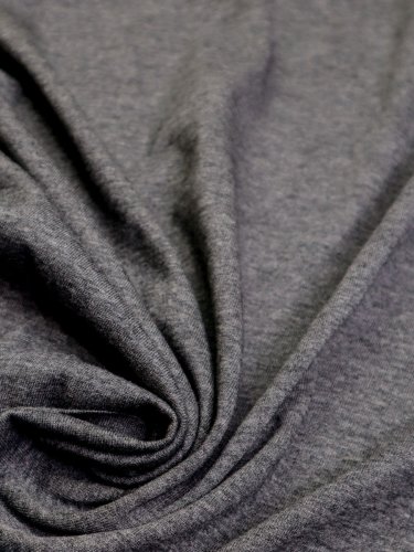 Preview: Baumwoll Jersey - melange - dark grey - Mind the Maker