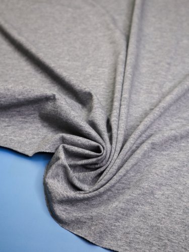 Baumwoll Jersey - melange - mid grey - Mind the Maker