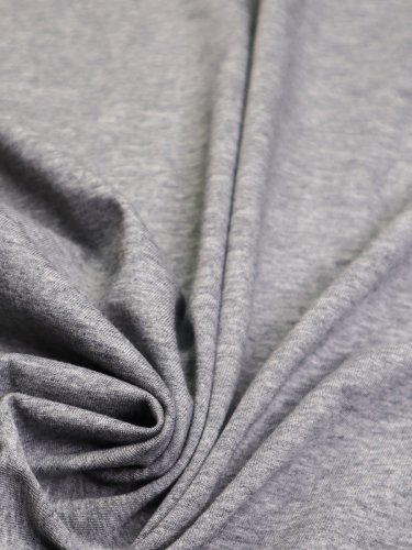Preview: Baumwoll Jersey - melange - mid grey - Mind the Maker