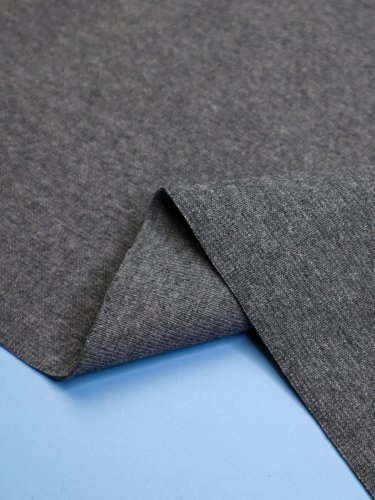 Baumwoll Bündchen - 1x1 Rib - melange - dark grey - Mind the Maker