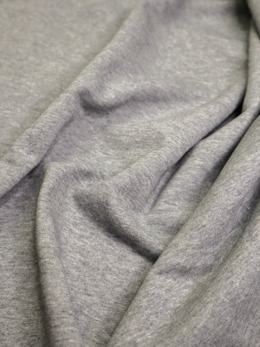 Preview: Baumwoll Sweat - melange - mid grey - Mind the Maker