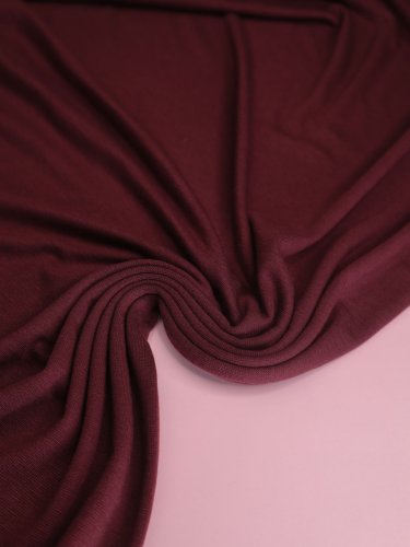 Preview: Merino Strick Jersey mit TENCEL™ - Miles - burgundy red - MeetMilk