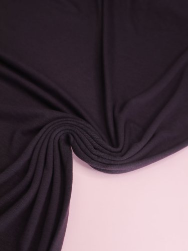 Preview: Merino Strick Jersey mit TENCEL™ - Miles - dark aubergine - MeetMilk