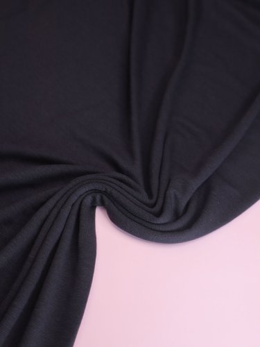 Preview: Merino Strick Jersey mit TENCEL™ - Miles - deep dark blue - MeetMilk