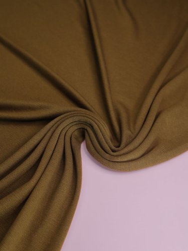 Preview: Merino Strick Jersey mit TENCEL™ - Miles - dark khaki - MeetMilk