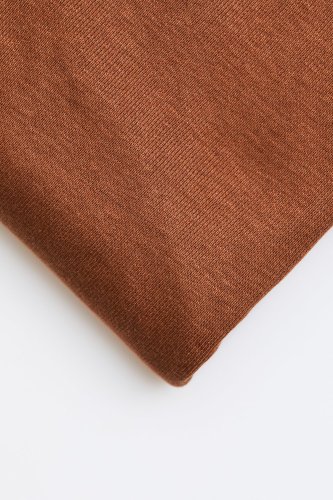 Preview: RESTSTÜCK 0,40m !!! - Fine Rib Jersey mit TENCEL™ - pecan - meetMilk