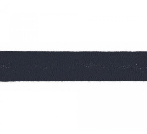 Schrägband - Musselin - 20mm - navy