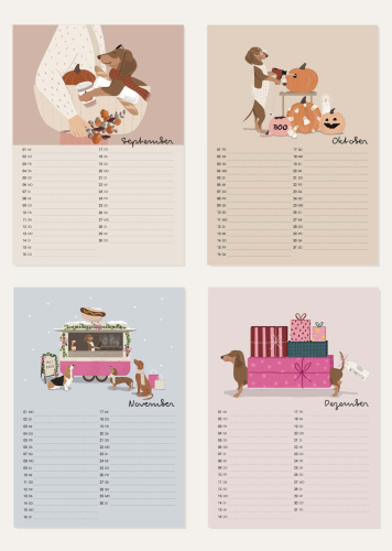 Preview: Wandkalender - Dackelkalender - A4 - Alfie´s Greetings